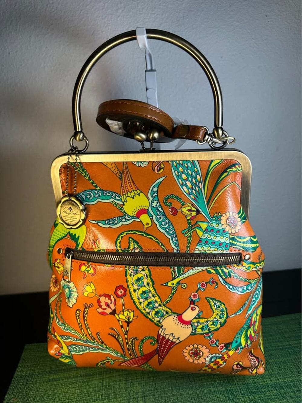 Patricia Nash "Novella" Frame Kiss-Lock Crossbody Satchel